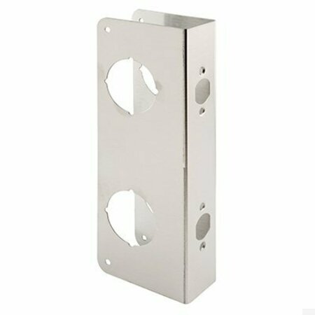 PRIME-LINE Stainless Steel Lock and Door Reinforcement Plate for 1-3/4 In. Thick Doors, Stainless Steel Finish U 9595